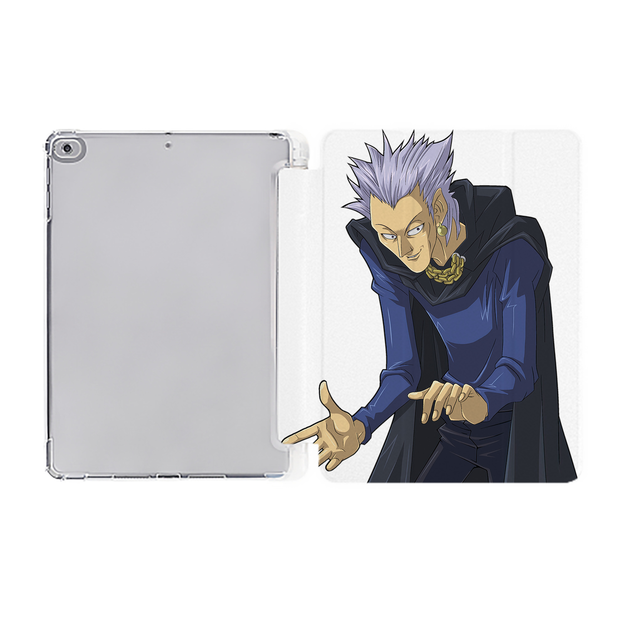（画像用） 遊☆戯☆王 Yu-Gi-Oh! IPad ケース ペン収納付き 三つ折りスタンド PUレザー×シリコン 対応機種9.5/10.5/10.9インチ